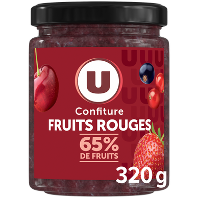 Confiture 65% fruits rouges, 320g