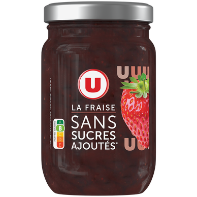 Préparation de fraises sans sucre ajouté  pot de 280g