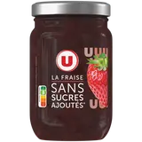 Préparation de fraises sans sucre ajouté  pot de 280g