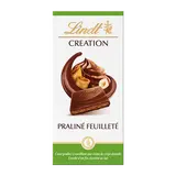 Chocolat au lait praliné feuilleté Création l'authentique LINDT, Tablette de 150g