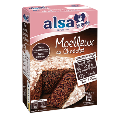 Préparation pour gâteau au chocolat Mamie Gâteau ALSA, 435g
