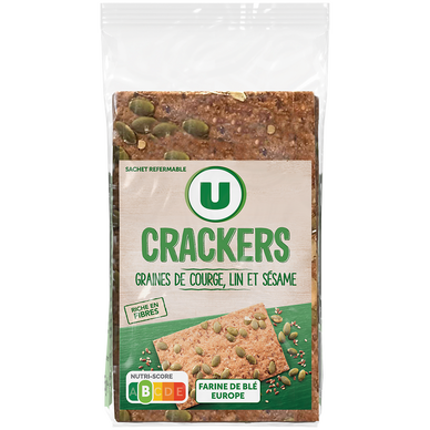Crackers aux graines de courge - paquet de 175g