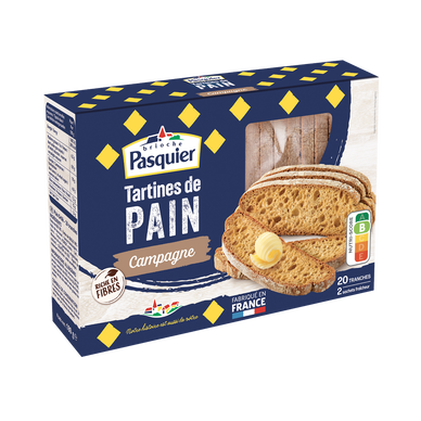 Tartines de pain Campagne PASQUIER - Paquet de  180g