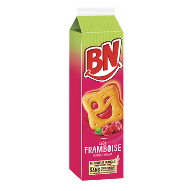 Biscuits fourrés goût framboise BN x16 285g