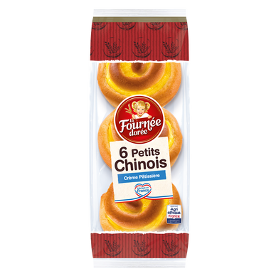 P'tits Chinois à la crème pâtissière LA FOURNEE DOREE, 6 pièces, 300g