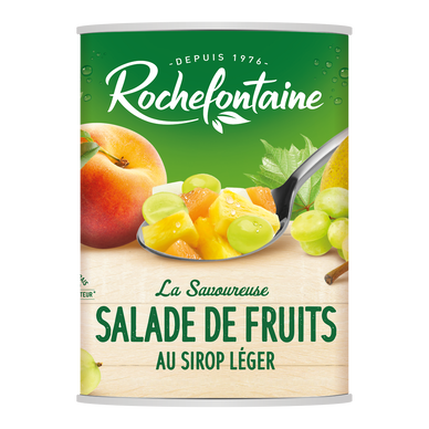 Cocktail de fruits au sirop ROCHEFONTAINE, boîte 4/4, 500g