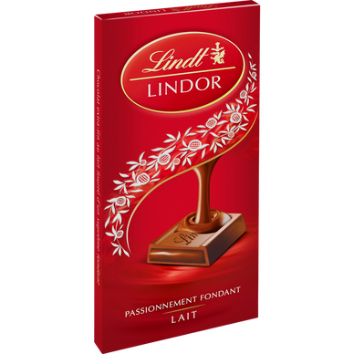 Chocolat au lait fourré d'un suprême fondant LINDT, Tablette de 150g
