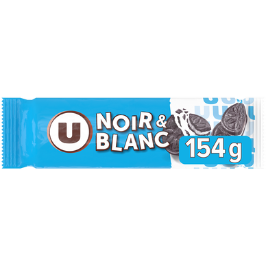 Biscuits cacao fourrés goût vanille U 154g