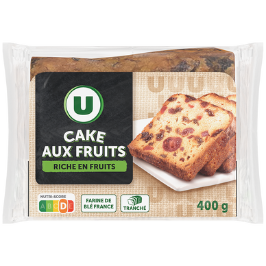 Cake aux fruits prétranché U 400g