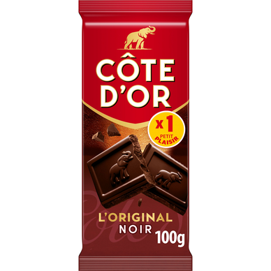 Chocolat extra noir COTE D'OR - Tablette de 100g