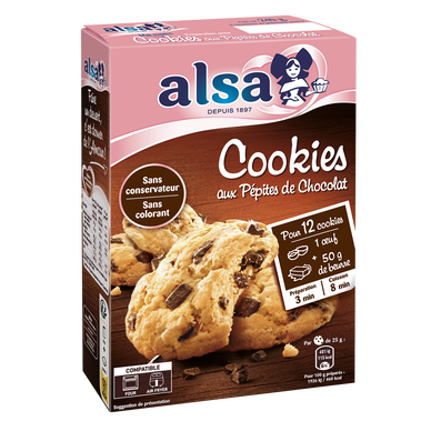 Préparation cookies pépites chocolat ALSA 240g