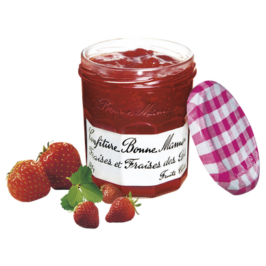 Confiture fraises & fraises des bois BONNE MAMAN, bocal de 370g