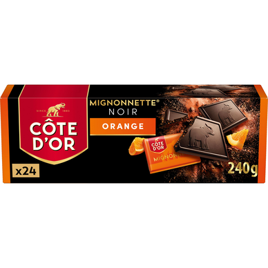 Chocolat noir orange mignonnettes COTE D'OR - Boîte de 24 - 240g