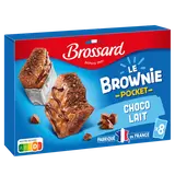 Mini brownie chocolat au lait et aux pépites BROSSARD x8 240g