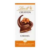 Chocolat création au lait fourré caramel LINDT, tablette de 150g