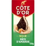 Tablette de chocolat noir pâte d'amande fusion COTE D'OR, 150g
