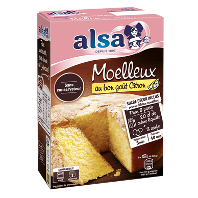 Préparation pour gâteau au citron Mamie Gâteau ALSA, 435g