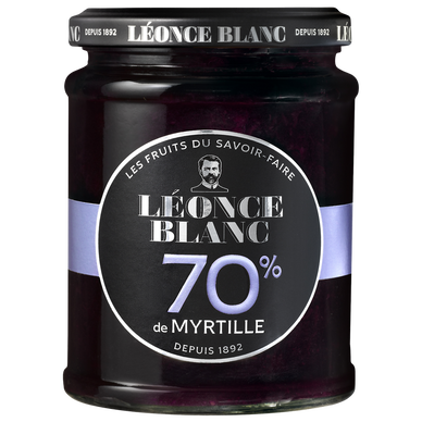 Confiture aux myrtilles 70% LEONCE BLANC 320g