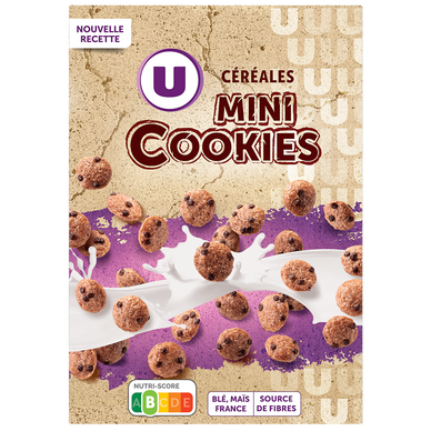Céréales mini cookies, paquet 375g