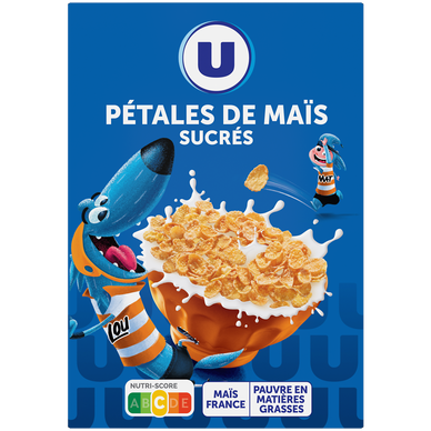 Céréales Pétales de maïs sucré, paquet 375g