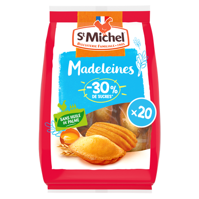 Madeleines Moins 30% sucre natures - ST MICHEL - x20 - 500g