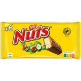 Barres de chocolat au lait et noisettes NUTS - 6 barres de 42g