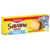 Gâteau SAVANE à base de 16% de yaourt Pocket BROSSARD, x7, 210g