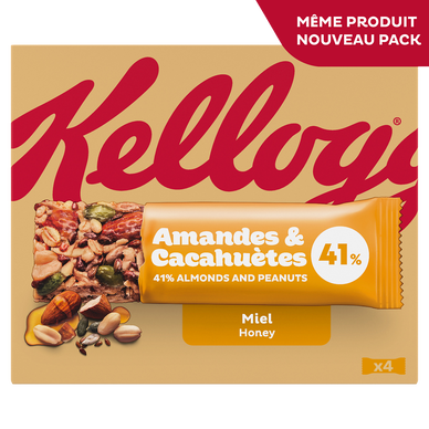 Barres Céréales EXTRA KELLOGG'S Miel, 4x32g
