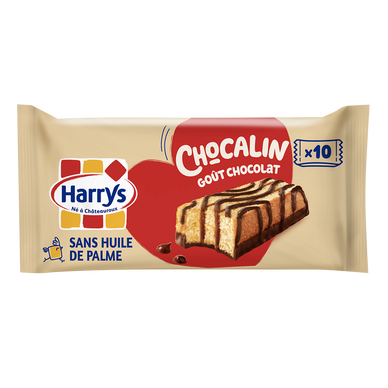 Gâteaux moelleux cacao et chocolat Chocalin sans huile de palme HARRYS- X10 350G