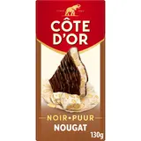 Chocolat noir fin fourré nougat COTE D'OR, tablette 130g