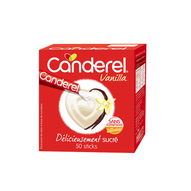 Edulcorant en poudre CANDEREL Vanilla, 50 sticks, 10g