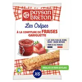 Crêpes fourrées à la confiture de fraise Gariguette PAYSAN BRETON - x6Le paquet de 180g