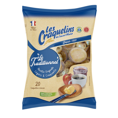 Petits pains soufflés Le Traditionnel CRAQUELINS ST MALO - Paquet de180g