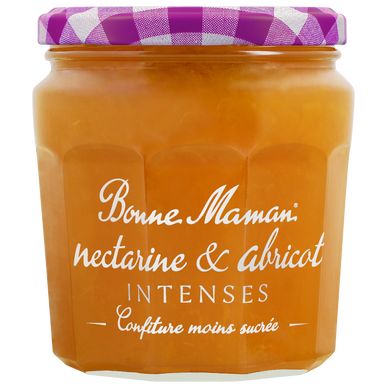 Confiture nectarine & abricot intenses BONNE MAMAN, 335g