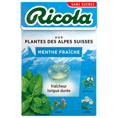 Bonbons sans sucres menthe fraiche RICOLA boîte 50g