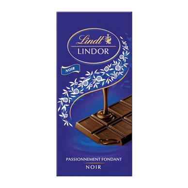 Chocolat noir Lindor LINDT, Tablette de 150g