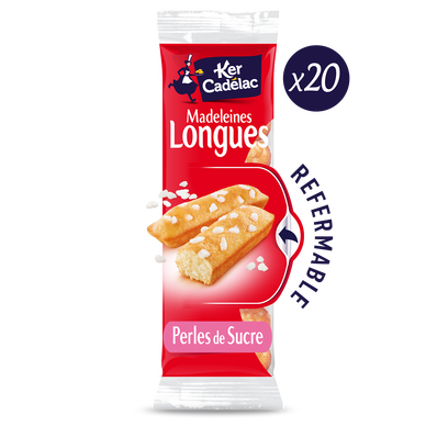 Madeleines longues perles sucre KER CADELAC 220g