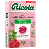 Bonbons framboise mélisse sans sucres RICOLA, boîte 50g