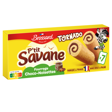 Génoises roulées avec un fourrage au chocolat et à la noisette BROSSARD 175g