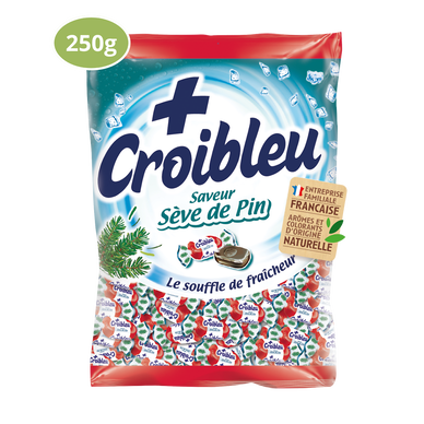 Bonbons saveur sève de pin CROIBLEU, sachet de 250g