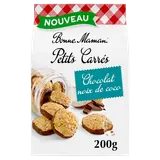Biscuits Petits Carrés chocolat coco - BONNE MAMAN - x16 - 200g