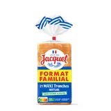 Pain de mie nature maxi tranches sans sucres ajoutés JACQUET - 21 tranches - 825G