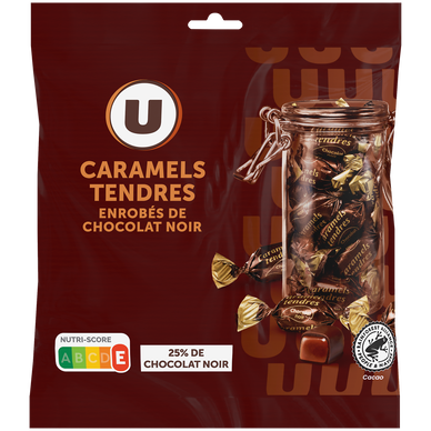 Caramels enrobés au chocolat noir  paquet de 280g