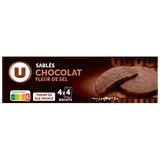 Sablés chocolat fleur de sel U,  étui 120g