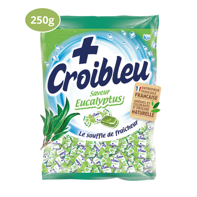 Bonbons saveur eucalyptus CROIBLEU, sachet 250g