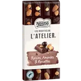 Chocolat noir raisins amandes noisettes NESTLE L'ATELIER - Tablette 170g