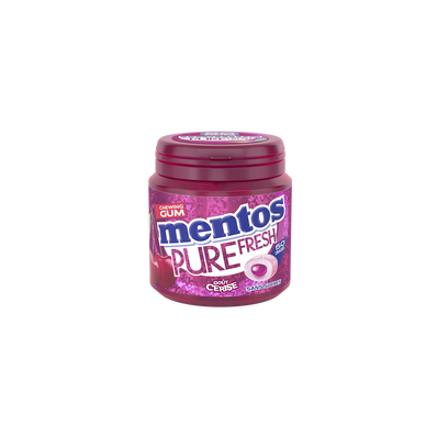 Chewing gum pure fresh sans sucres cerise MENTOS 50 dragées 100g