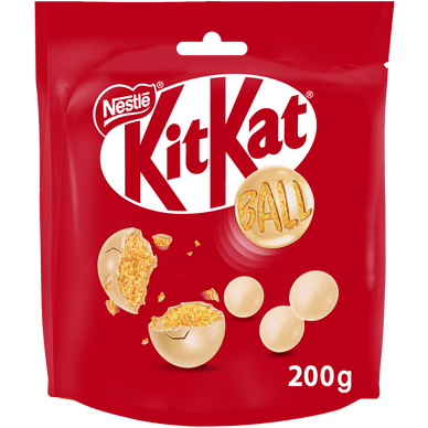 Confiserie de chocolat Billes croustillantes chocolat blanc KITKAT Ball, 200g