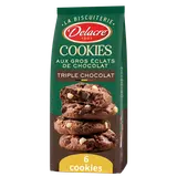 Biscuits cookies triple chocolat DELACRE 136g