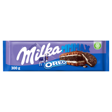 Chocolat au lait aux eclats d'Oréo Mmmax MILKA, tablette 300g
